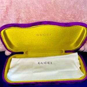 Authentic Gucci Glasses Case Includes Cleaning Cloth